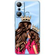 Прозрачный чехол BoxFace Infinix Hot 20i Queen and Princess