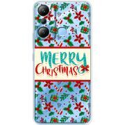 Прозрачный чехол BoxFace Infinix Hot 20i Vintage Christmas Pattern