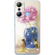 Чехол со стразами Infinix Hot 20i Little Boy and Girl