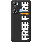Черный чехол BoxFace Infinix Hot 20i Free Fire White Logo