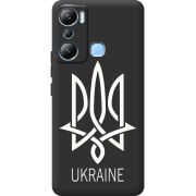 Черный чехол BoxFace Infinix Hot 20i Тризуб монограмма ukraine