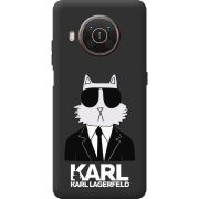 Черный чехол BoxFace Nokia X10 Cat in Black