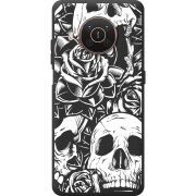 Черный чехол BoxFace Nokia X10 Skull and Roses