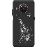 Черный чехол BoxFace Nokia X10 Військовий літак