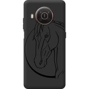 Черный чехол BoxFace Nokia X10 Horse