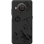 Черный чехол BoxFace Nokia X10 Mountains