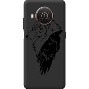 Черный чехол BoxFace Nokia X10 Wolf and Raven