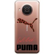 Прозрачный чехол BoxFace Nokia X20 Wild Cat