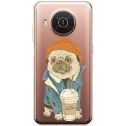 Прозрачный чехол BoxFace Nokia X20 Dog Coffeeman