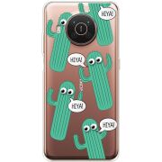 Прозрачный чехол BoxFace Nokia X20 с 3D-глазками HIYA