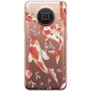 Прозрачный чехол BoxFace Nokia X20 Japanese Koi Fish