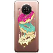 Прозрачный чехол BoxFace Nokia X20 Donuts