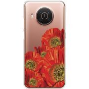 Прозрачный чехол BoxFace Nokia X20 Red Poppies