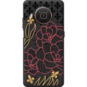 Черный чехол BoxFace Nokia X20 FranceFlowers