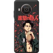 Черный чехол BoxFace Nokia X20 Атака Титанов Леви