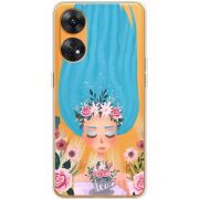 Прозрачный чехол BoxFace OPPO Reno 8T 4G Blue Hair