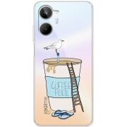 Прозрачный чехол BoxFace Realme 10 4G Segull in Cofee Pool