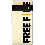 Прозрачный чехол BoxFace Google Pixel 6 Pro Free Fire Black Logo