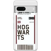Прозрачный чехол BoxFace Google Pixel 7A Ticket Hogwarts
