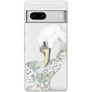 Прозрачный чехол BoxFace Google Pixel 7A Swan