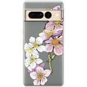 Прозрачный чехол BoxFace Google Pixel 7 Pro Cherry Blossom
