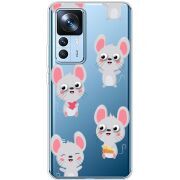 Прозрачный чехол BoxFace Xiaomi 12T / 12T Pro с 3D-глазками Mouse