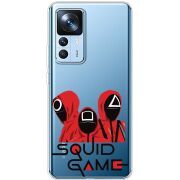 Прозрачный чехол BoxFace Xiaomi 12T / 12T Pro siquid game люди в красном