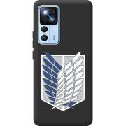 Черный чехол BoxFace Xiaomi 12T / 12T Pro Атака Титанов Крылья Свободы