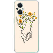 Чехол BoxFace OPPO Reno 7 Lite 5G Flower Hands