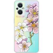 Прозрачный чехол BoxFace OPPO Reno 7 Lite 5G Cherry Blossom