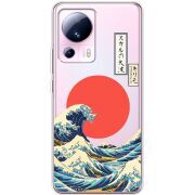 Прозрачный чехол BoxFace Xiaomi 13 Lite Большая волна в Канагаве