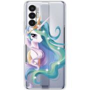 Чехол со стразами BoxFace Tecno POVA 3 Unicorn Queen