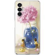 Чехол со стразами BoxFace Tecno POVA 3 Little Boy and Girl