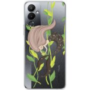 Прозрачный чехол BoxFace Tecno POVA 4 Cute Mermaid