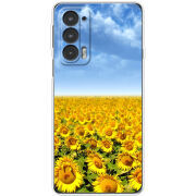Чехол BoxFace Motorola Edge 20 Подсолнухи