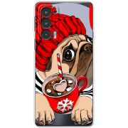 Прозрачный чехол BoxFace Motorola Edge 20 Winter Puggy