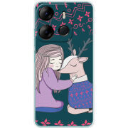 Чехол BoxFace Tecno Spark Go 2023 Girl and deer