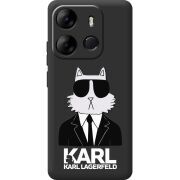 Черный чехол BoxFace Tecno Spark Go 2023 Cat in Black