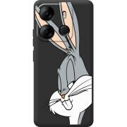 Черный чехол BoxFace Tecno Spark Go 2023 Lucky Rabbit
