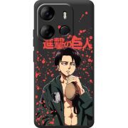 Черный чехол BoxFace Tecno Spark Go 2023 Атака Титанов Леви
