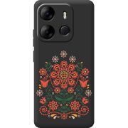 Черный чехол BoxFace Tecno Spark Go 2023 Ukrainian Ornament