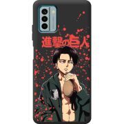 Черный чехол BoxFace Nokia G22 Атака Титанов Леви
