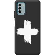 Черный чехол BoxFace Nokia G22 Білий хрест ЗСУ