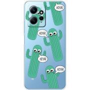 Прозрачный чехол BoxFace Xiaomi Redmi Note 12 4G с 3D-глазками HIYA