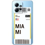 Прозрачный чехол BoxFace Xiaomi Redmi Note 12 4G Ticket Miami