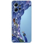 Чехол со стразами BoxFace Xiaomi Redmi Note 12 4G Peafowl