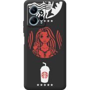 Черный чехол BoxFace Xiaomi Redmi Note 12 4G RedWhite Coffee