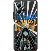 Черный чехол BoxFace Xiaomi Redmi Note 12 4G Привид Києва в дії