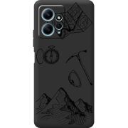 Черный чехол BoxFace Xiaomi Redmi Note 12 4G Mountains