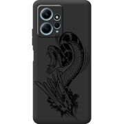 Черный чехол BoxFace Xiaomi Redmi Note 12 4G Snake
